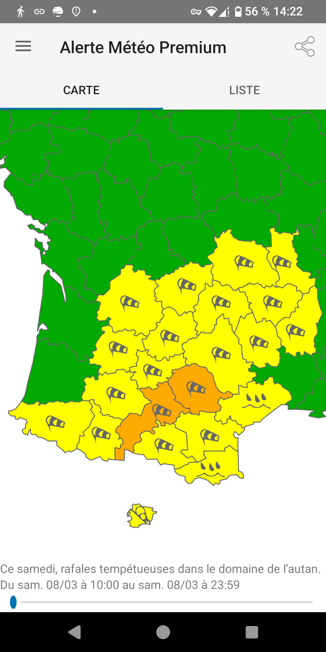 Alerte Météo : carte de vigilance