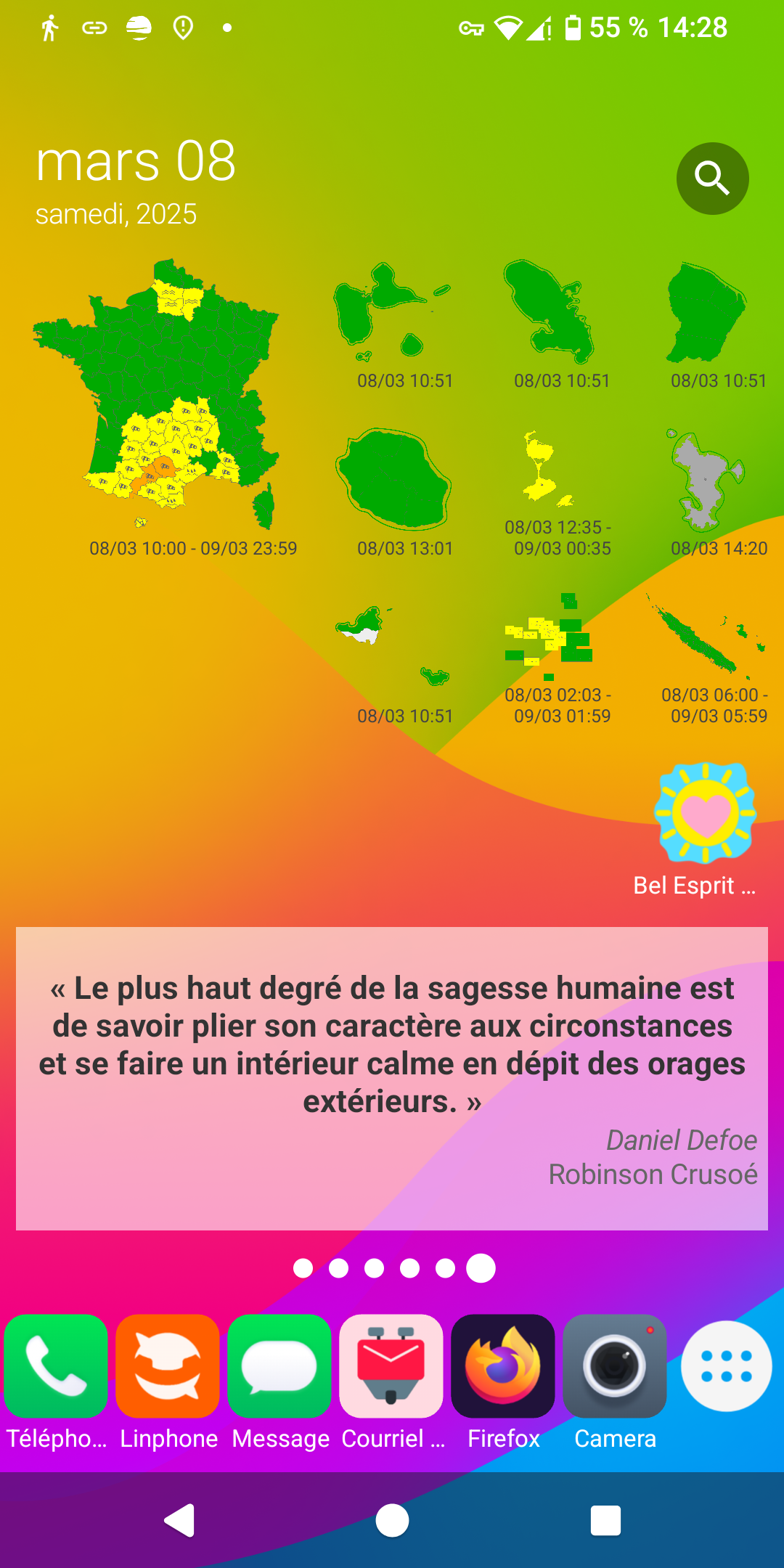 widget carte - Alerte Météo - Android